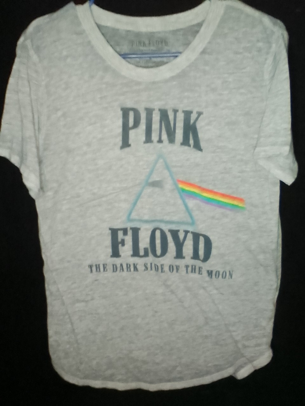 Pink Floyd Womans Gray 'The Dark Side of the Moon' Graphic Tee Large